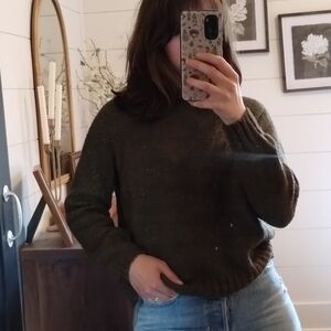 Old Navy Green Tweed Sweater